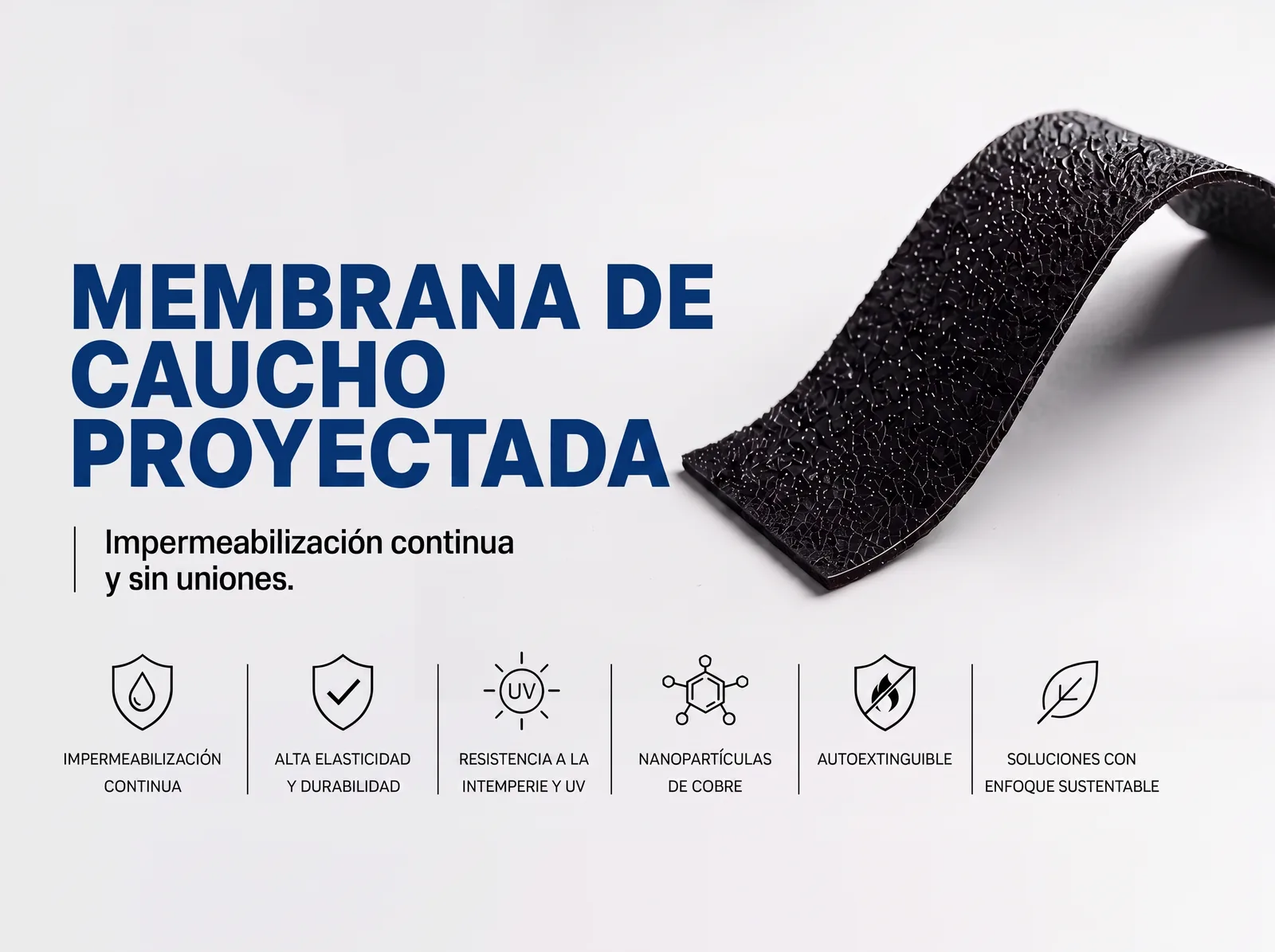 MEMBRAX Caucho proyectado